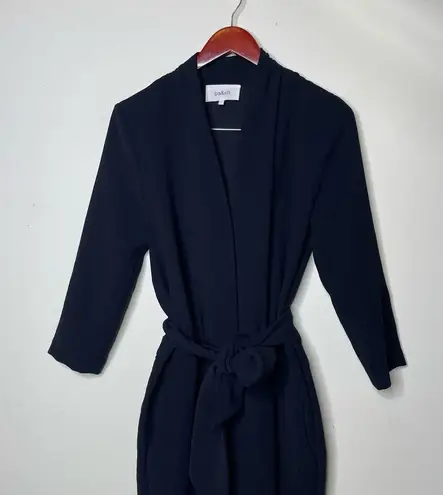 Ba&sh Cycy V Neck Jumpsuit in Black tie waist sz 4 S