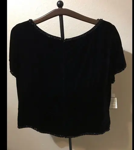 Embellished beaded formal blouse size 24 velvet