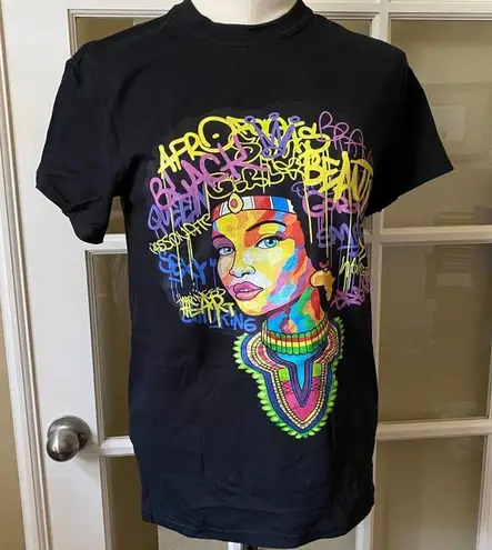 None Black pride African Queen short sleeved shirt with words of affirmation medium