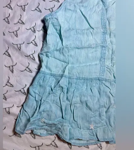 Velvet Heart NWT Denim Peplum Sleeveless Scoop Neck Stretch Waist Tank Top Large