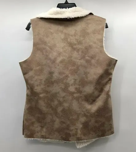 Bit & Bridle Faux Suede Vest Womens L Gently Used