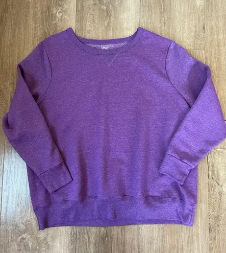 Just My Size purple Crewneck sweatshirt Cotton Poly Women’s size 2X (18W/20W)