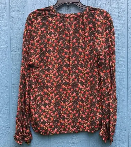 Something Navy NWT  Easy Volume Floral Blouse XS