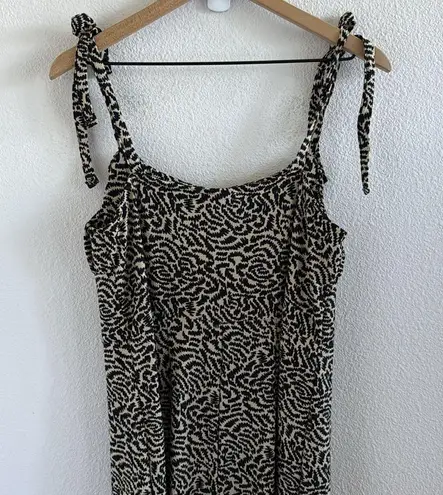 TopShop Love Jumpsuit Cropped with Shoulder Neutral Print US 12 Black