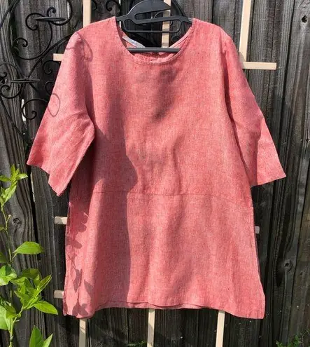 Bryn Walker  linen Red top M