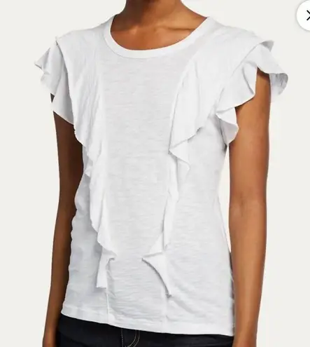 Veronica Beard NWOT Bea Short Sleeve Ruffle Tee - Size XL