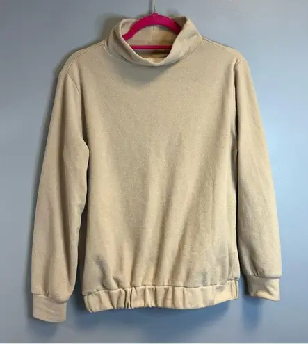 Dudley Stephens Tan Baldwin Turtleneck in Terry Fleece XS EUC Discontinued Style