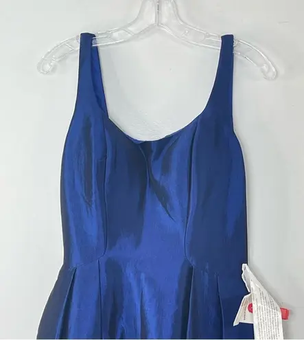 Mac Duggal 12225 Sapphire Front Slit Square Neck Ballgown With Train, Size 6