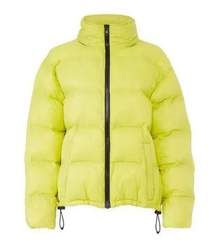 Sanctuary  Acid Green Just Chill Cropped Puffa Jacket Size Small $199