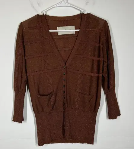 By Malene Birger Lightweight Cardigan Size Medium Brown