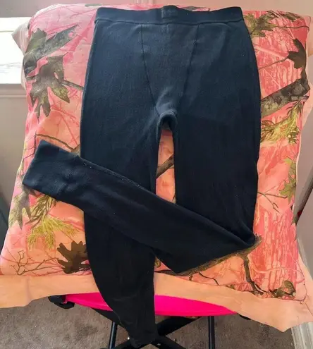 SKIMS cotton rib leggings in black high waisted