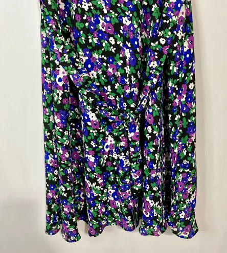 Ralph Lauren Lauren  Women’s Floral Cap Sleeve Midi Sleeve Dress Black Size 4 NWT