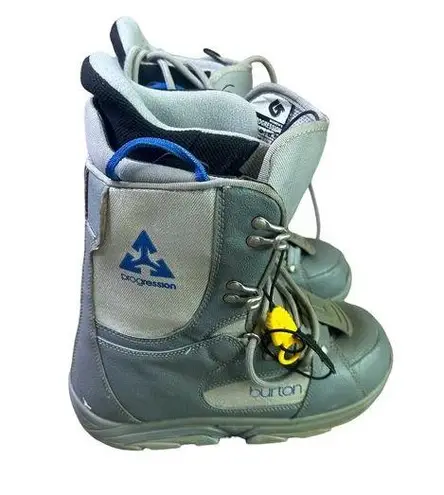 Burton  Progression Snowboard Boots Grey Blue Winter Snow Size 8.5 Women's