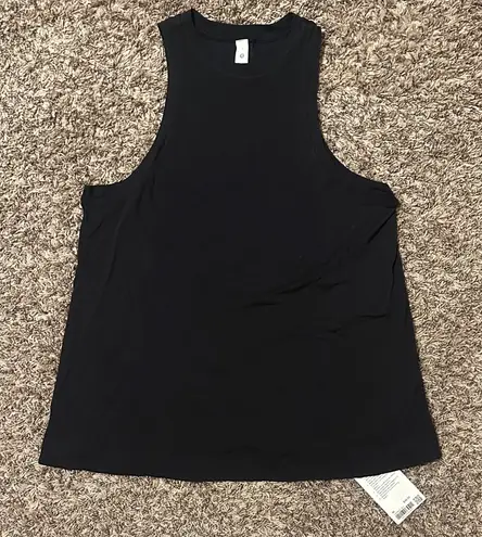 NWT Lululemon Long Cotton Crewneck Tank Medium Black