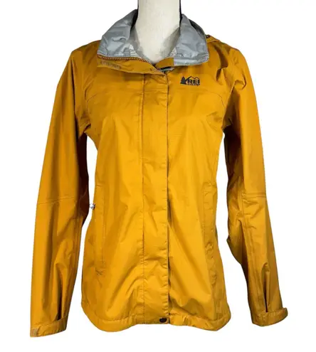 Rei Co-op Medium Peak 2.5L Rainier Rain Jacket Full-Zip Hooded Vents Waterproof