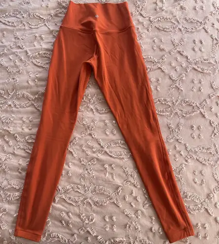 Lululemon Canyon Orange Align 28” Leggings Size 4