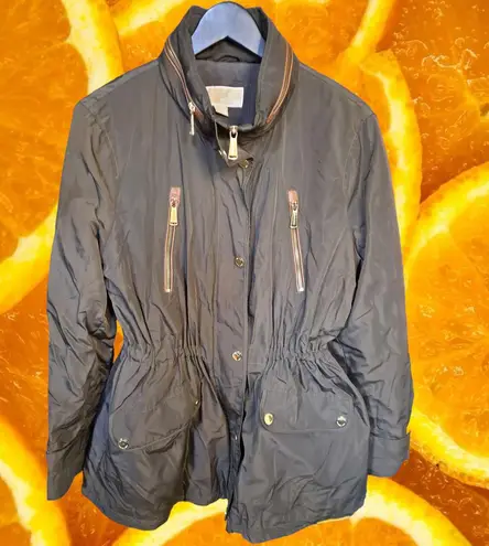 Michael Kors Green Coat with Pull out Hood and Lots of Pockets Size XL