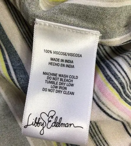 Libby Edelman Striped Peplum Babydoll Tank Top