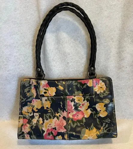 Patricia Nash Secret Garden Floral Print Leather Lace Up Satchel Shoulder Bag