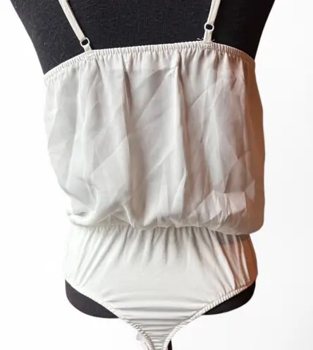 Missguided White Cowl Neck Spaghetti Strap Bodysuit - TALL