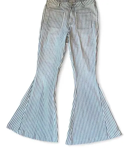 Blank Paige Super Wide Flare Pinstriped Pants – Size Small