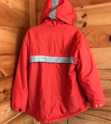 BRIGHT ORANGE IZZI FLEECE LINED OVERSIZED WINDBREAKER BOMBER PUFFER JACKET