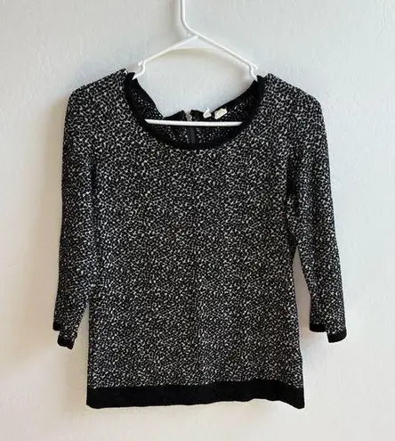 Anthropologie Moth Lana Pullover Sweater Sz S Black Boat Neck Back