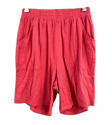 Universal Standard Lounge Shorts Holly Berry Red Pima Cotton Size 4XS (00-0) New