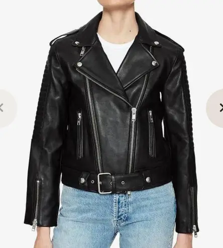ANINE BING Cassidy black leather jacket