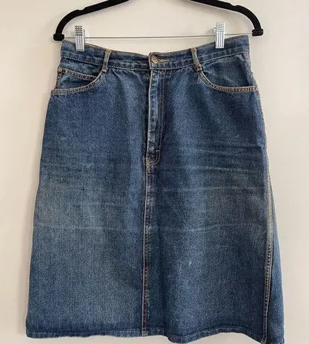 Vintage 80s 90s Gitano Denim Skirt 15W x 24L Medium Wash Size Medium Wash Jean