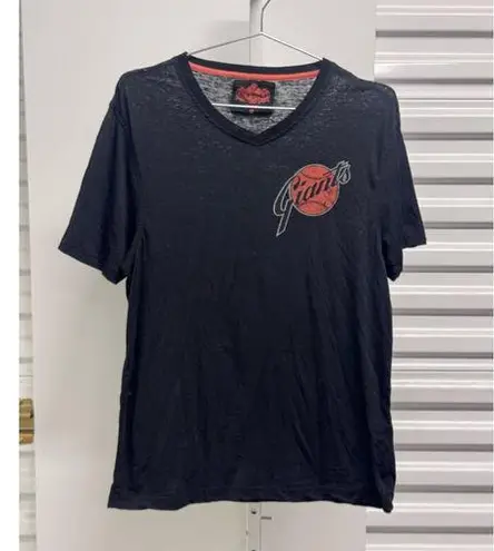 Red Jacket GIANTS Baseball Burnout Black T