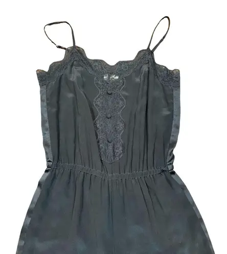 Cami NYC Rosalie Lace-Trimmed Silk Wide Leg Jumpsuit in Black