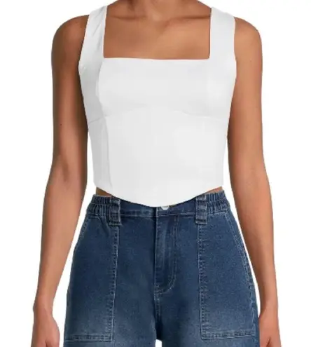 Madden NYC New Women's White Double Layer Corset Top Size XL Extra Large