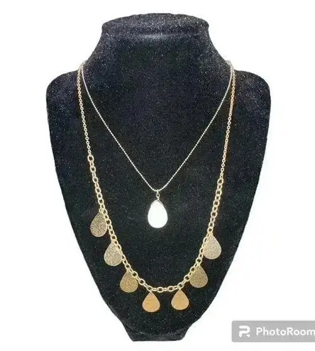 Melrose and Market Double Layered Gold Charm Necklace