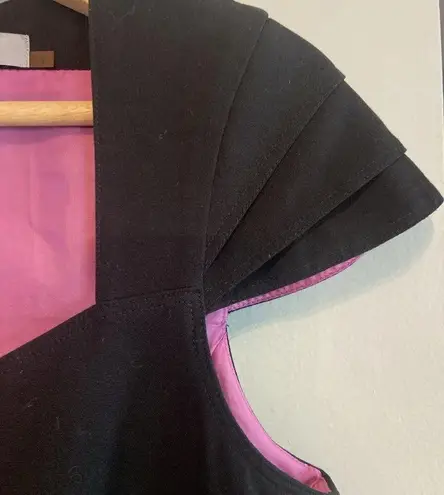 Marc New York Pleated Cap Sleeve Sheath Black Dress, Size 8 Party Dress Sorority