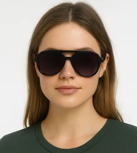 Black Aviator Style Sunglasses UV Protection ā Unisex