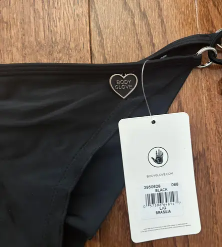 Body Glove NWT SMOOTHIES BRASILIA SIDE-TIE BIKINI BOTTOM - BLACK