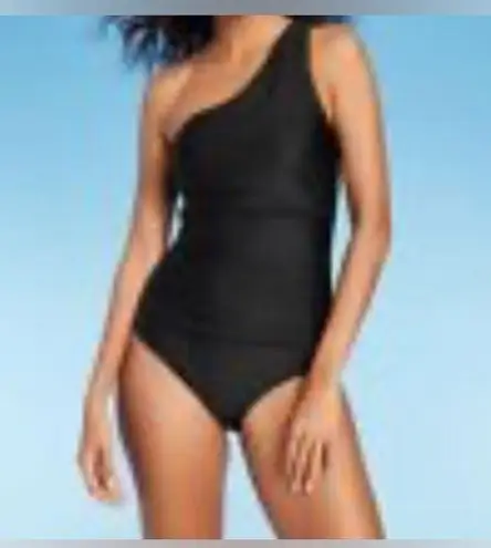 Kona Sol Women's Tummy Control One Shoulder Ruched Full Coverage Swimsuit Size L