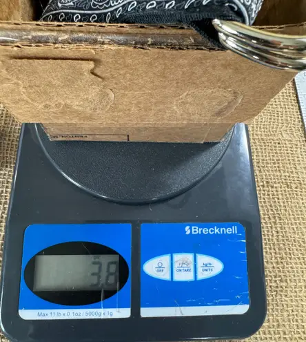 Eliza B. Womens Designer Blue Paisley Cotton Belt S