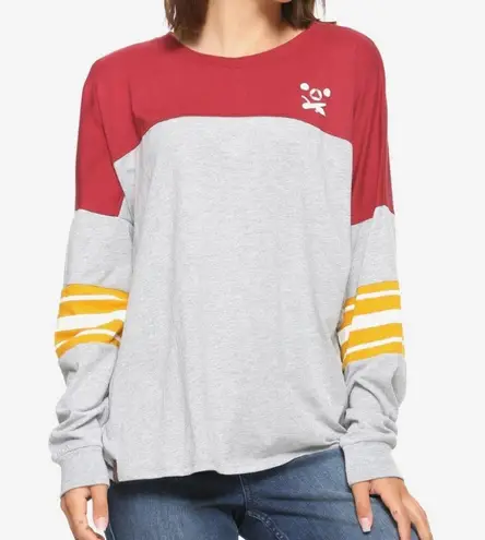 Harry Potter Quidditch Red and Gray Long Sleeve Shirt Size M