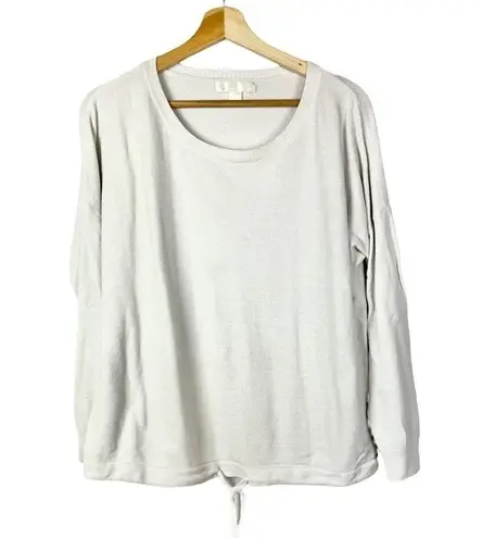 Barefoot Dreams Ivory White Cozychic Ultra Lite Knit Pullover Sweatshirt M