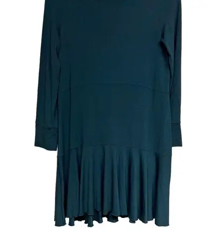 Hemline Ritva Falla Tunic Dress Ruffle Lagenlook Knit Green Women’s XS