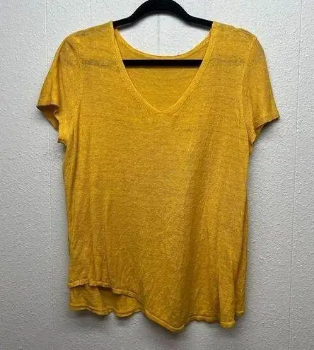 Womens Mustard Coastal Beach Feminine Chic Academia Womens Knit Sweater Medium