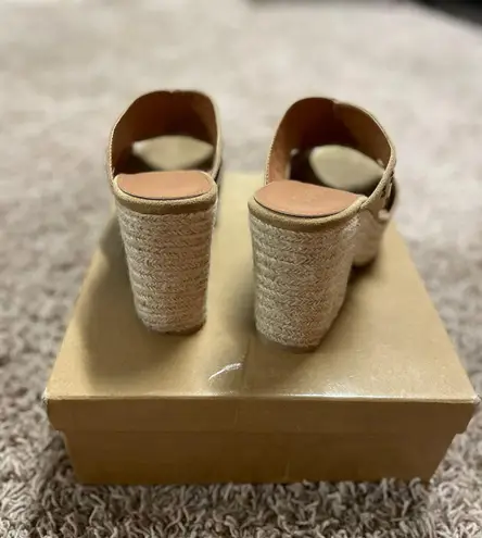 Mi Im Espadrille Wedges Tan Size 8.5