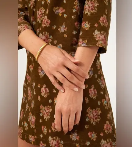 Tuckernuck Hazel Floral Corduroy Mini Dress S Brown Clifton Fall Floral NWT