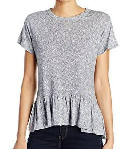 Calvin Klein Jeans NWT Gray Cold Stone Heather Peplum T