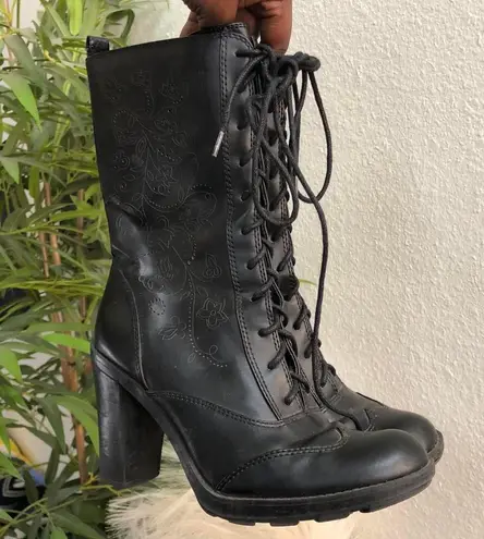 Arizona RARE Vintage Y2K Black leather Oxford Wingtip lace-up