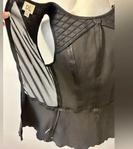 DL1961 Reese Lamb Leather Peplum Top Size XS