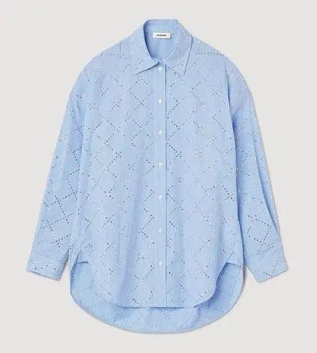 Sandro janeiro oversized shirt with rhinestones