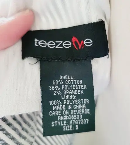 Teeze Me cross waist striped sheath dress size 5